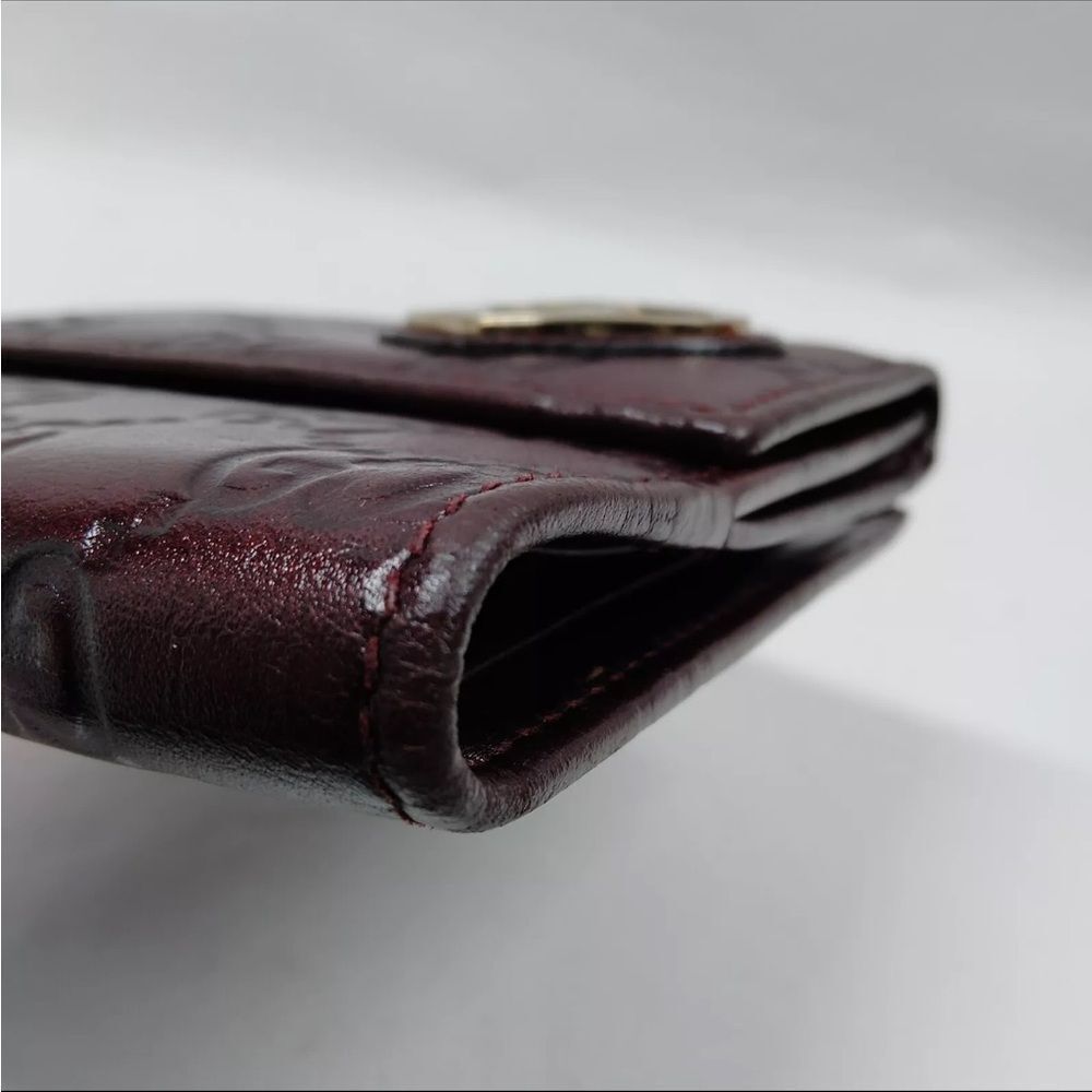 Gucci Burgundy Bifold Wallet Guccissima Lovely Heart French Flap Compact Wallet - Picture 8 of 8